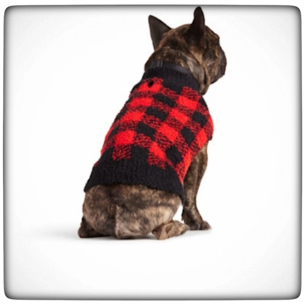 Buffalo Check Sweater for Cats and Dogs-Small